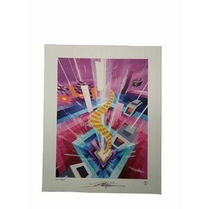 Kaliptus  "Lightcraft" signed  blotter art print Psychedelic Visionary Art Print